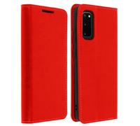 Avizar, Custodia per Galaxy S20Pelle Portafoglio Funzione Stand, Rosso