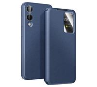 Avizar, Custodia per Galaxy S25 Edge con Finestra Smart View e Porta Carte, Blu