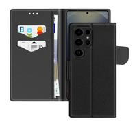 Avizar, Custodia a portafoglio Samsung Galaxy S25 Ultra Fancy con slot per carte, nero