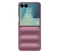 Avizar, Custodia per Galaxy Z Flip 7 con rilievo in silicone testurizzato, Rosa