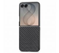 Avizar, Custodia per Galaxy Z Flip 8 Effetto Pelle Carbonio Bordi Rialzati