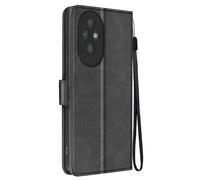 Avizar, Custodia per Honor 200 Pro cordino copertina portafoglio supporto, Nero