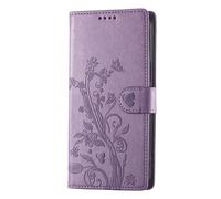 Avizar, Custodia per Honor 600 Portafoglio Motivo Floreale con Supporto, Viola