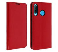 Avizar Custodia per Huawei P30 Lite Pelle Portafoglio con Funzione Stand Rosso