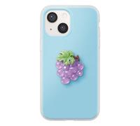 Avizar, Custodia per iPhone 13 Motivo Uva in Rilievo 3D e Bordo Rialzato, Blu