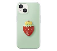 Avizar, Custodia per iPhone 14 con Motivo Fragola in Rilievo 3D e Bordo Rialzato