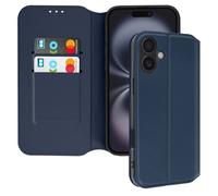 Avizar Custodia per iPhone 16 copertina portacarte supporto video, Blu scuro