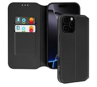 Avizar Custodia per iPhone 16 Pro copertina portacarte supporto video, Nero