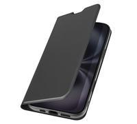 Avizar, Custodia per iPhone 16 soft-touch portacarte supporto, Nero