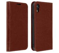 Custodia in pelle marrone scuro Avizar per iPhone XR
