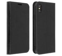 Custodia Apple iPhone XS Max in Pelle Portafoglio Funzione Supporto Nero