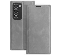 Avizar, Custodia per Oppo A5 Folio Classica con Funzione Supporto, Grigio