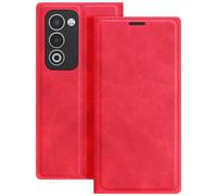 Avizar, Custodia per Oppo A5 Folio Classica con Funzione Supporto, Rosso