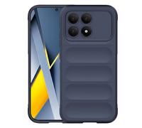 Avizar, Custodia per Poco F8 Pro 5G con Rilievo 3D e Grip Antiscivolo, Blu notte
