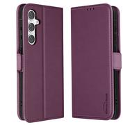 Avizar Custodia per Samsung S 24 FE portafoglio 2 chiusure magnetiche, Viola