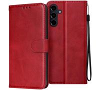 Avizar Custodia per Samsung Galaxy A16 cordino copertina portafoglio supporto, Rosso