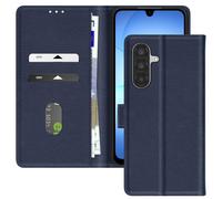 Avizar Custodia per Samsung Galaxy A17 Chesterfield con porta carte e supporto video, Blu scuro