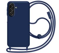 Avizar Custodia per Samsung Galaxy A17 in silicone con cordino da collo, Blu scuro