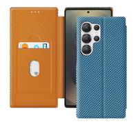 Avizar Custodia per Samsung Galaxy S25 Ultra Portacarte anti RFID, Blu