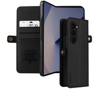 Avizar Custodia per Samsung Z Fold6 copertina multifunzione linguetta, Nero