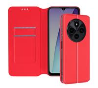 Avizar, Custodia per Xiaomi Redmi 14C copertina portacarte supporto video, Rosso