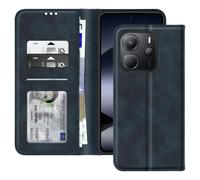 Avizar Custodia per Xiaomi Redmi Note 14 4G Patta portafoglio e porta video, Blu scuro