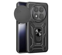Avizar Custodia per Xiaomi Redmi Note 14 Pro e 14 Pro Plus con anello, Nero