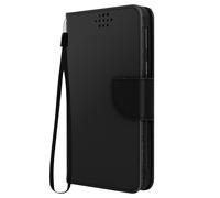 Avizar, Custodia Portafoglio Fancy Style per Smartphone Taglia L, Nero