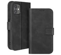 Avizar, Custodia portafoglio per iPhone 11 copertina supporto video, Nero