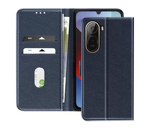 Avizar, Custodia Redmi A7 Pro Serie Chesterfield con Porta Carte e Supporto, Blu
