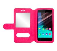 Avizar, Custodia Stand Doppia Finestra Universale Taglia M, Rosa