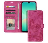 Avizar Custodia tipo farfalla per Samsung A26 portafoglio e supporto video, Fucsia