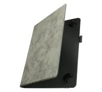 Custodia Universale Tablet 10 Pollici Similpelle Effetto Marmo Supporto Grigia
