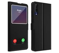 Avizar, Custodia Wiko View 4 / 4 Lite Doppia Finestra Cover Silicone, Nero