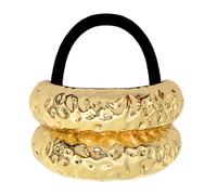 Avizar, Elastico Casual per Capelli a Doppia Onda Raffinato Dorato, Oro