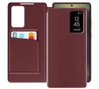 Avizar Estuche Ventana para Samsung Galaxy S25 Ultra con Cartera, Bordeaux