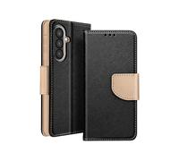 AVIZAR Fancy CUSTODIA A LIBRO per Samsung Galaxy A57, Nero / Oro