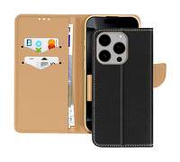 AVIZAR Fancy style CUSTODIA per Apple iPhone 16 Pro Max, Nero / Oro