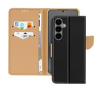 AVIZAR Fancy style CUSTODIA per Samsung Galaxy S25, Nero / Oro