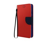 Custodia a libro Avizar rossa/blu per smartphone max. 152x145x76 mm
