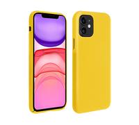 Custodia in silicone semirigida opaca morbida gialla Avizar per iPhone 11