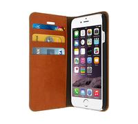 Custodia a libro in vera pelle serie First Class Apple iPhone 6 e 6S - Marrone