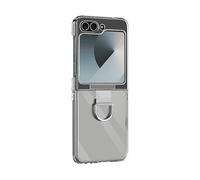 Avizar Cover per Samsung Galaxy Z Flip6 con anello rigida sottile leggera, Trasparente