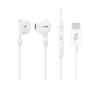 Auricolari USB-C microfono/telecomando per Smartphone/Tablet - Bianco