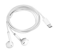 Auricolari USB-C microfono antirumore tasti di comando 1 metro e 20 bianco