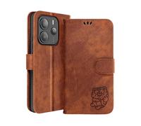 AVIZAR KAWAIITIGER CUSTODIA A LIBRO per Xiaomi Poco M7 Pro, Marrone