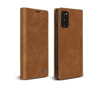 Custodia Samsung S20 FE Folio Vintage Portafoglio e Supporto Video marrone