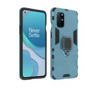 Cover OnePlus 8T Bi-materiale Anello Supporto Video blu