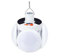 Avizar, Lampada LED 3W Interno / Esterno Ricarica USB e Solare, Bianco