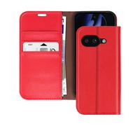 AVIZAR LEATHER WALLET CUSTODIA A LIBRO per Google Pixel 9a, Rosso